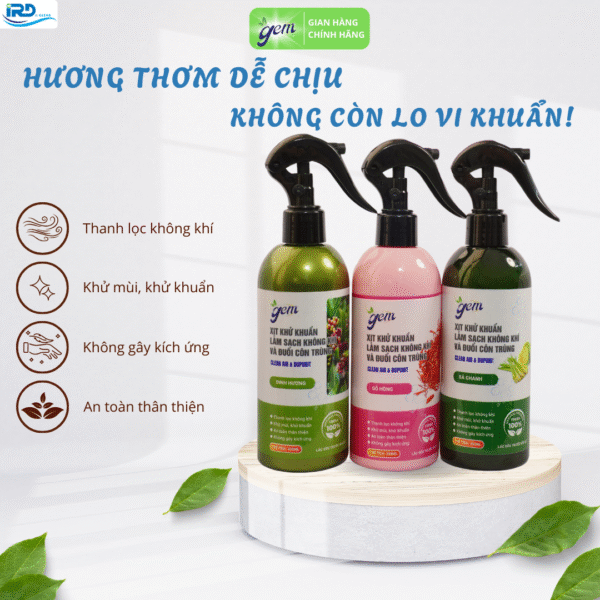 Chai xịt phòng khử mùi diệt khuẩn