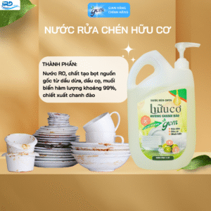Nước rửa chén hữu cơ Gem- Mua 1 Tặng 1