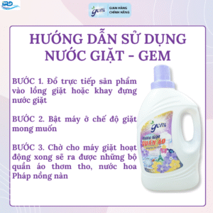 Nước giặt quần áo Gem