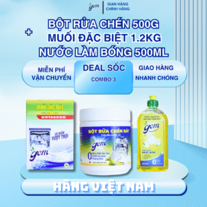 Combo Nước làm bóng chén bát