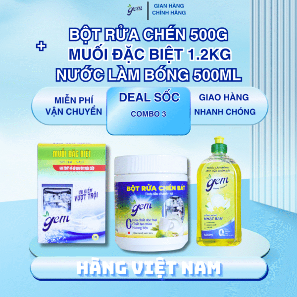 Combo Nước làm bóng chén bát